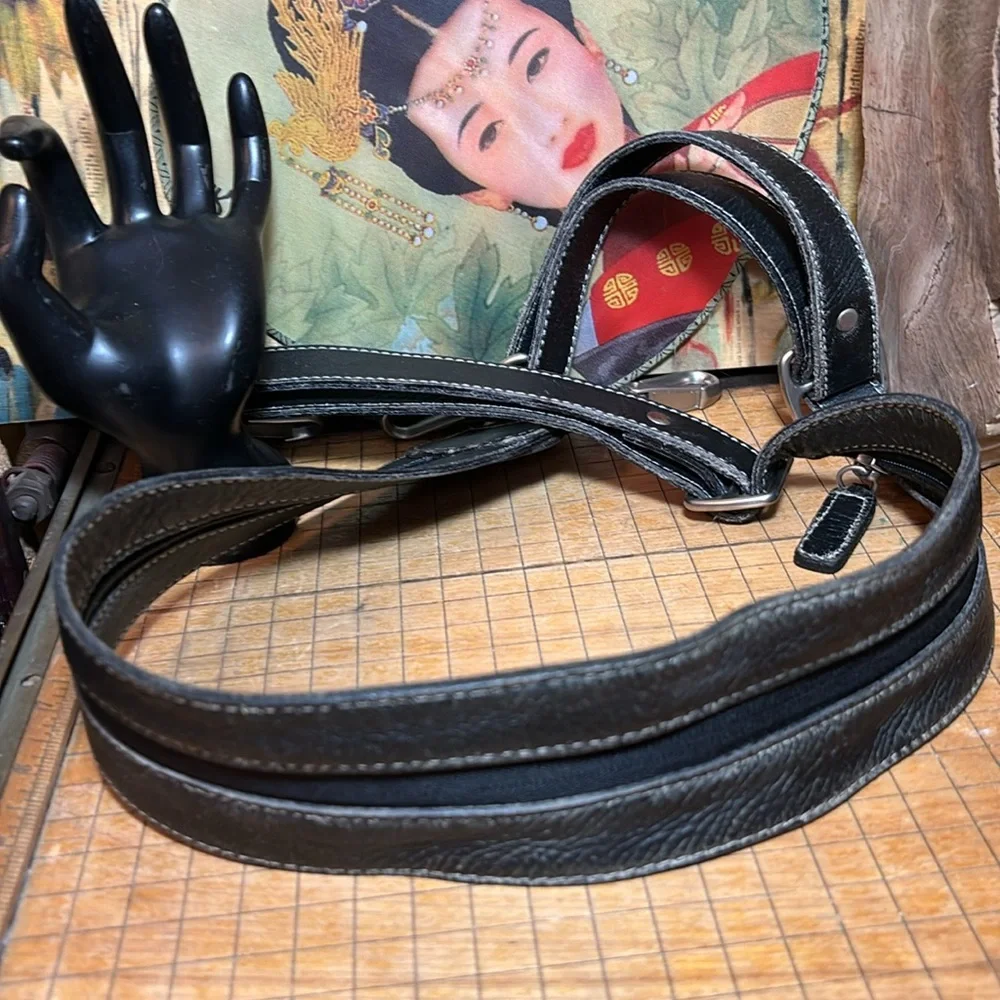 Kenneth Cole New York Black Nylon and Leather Backpack Bag Convertible Strap - Picture 12 of 13